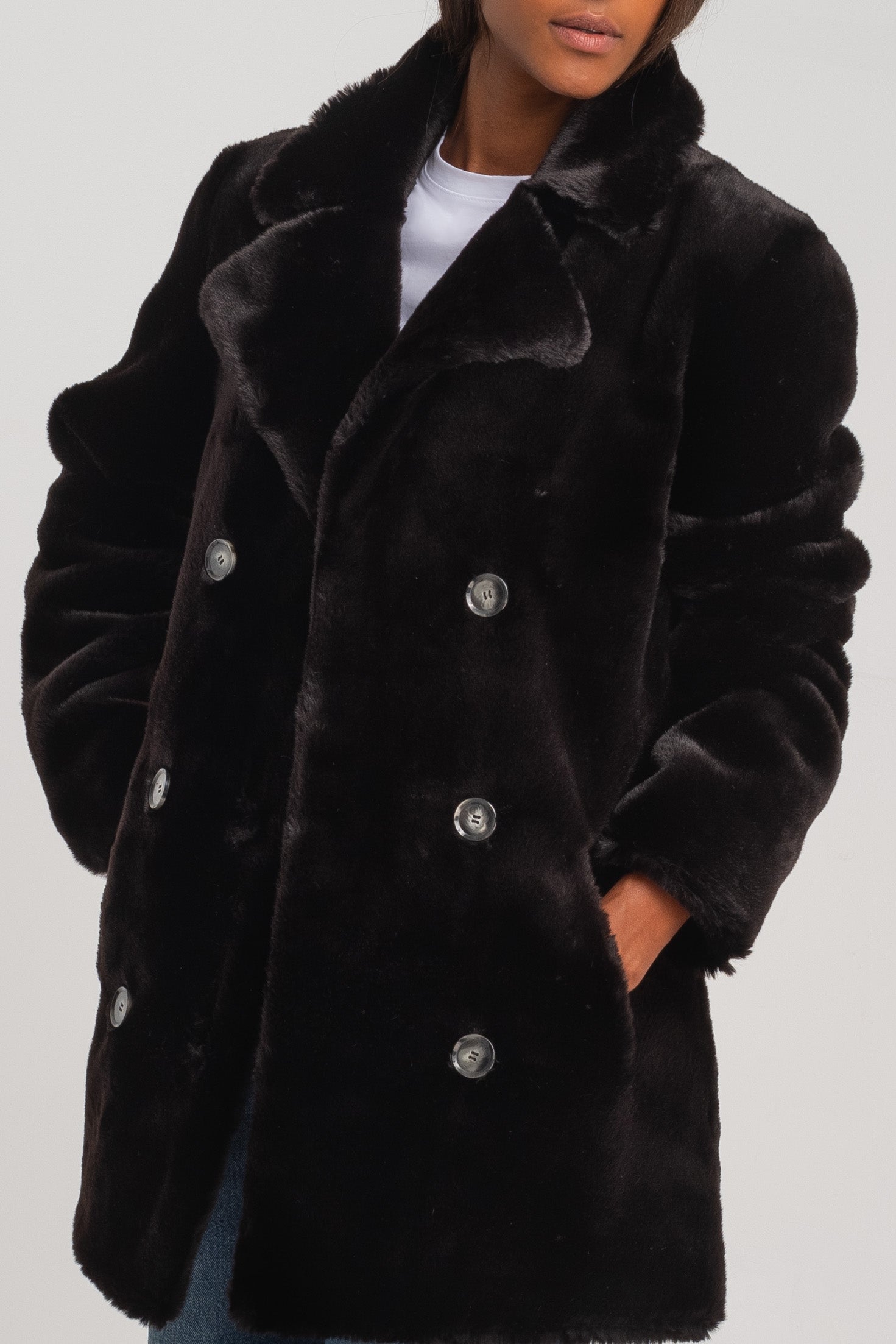 BELTED REGINE COAT BLACK