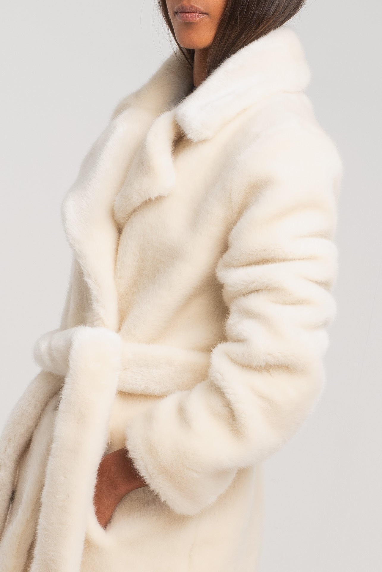 BELTED REGINE COAT ECRU